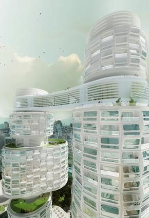 Towers ناطحتا سحاب بطول 125 متراً ملبسة بألواح الزجاج 
